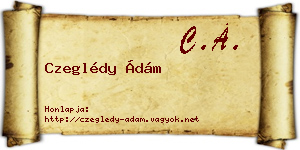 Czeglédy Ádám névjegykártya